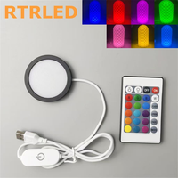 Mini Lampe LED USB 5V Argentée pour Impression 3D, Compatible avec le Kit de Lampe LED Bambu Lab 001, Kit d'Éclairage Rond pour Armoire 001