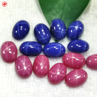 Saphir étoilé blanc de couleur rouge feu, pierre précieuse en vrac, cabochon rond, saphir étoilé, best-seller