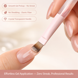 Pinceau plat en nylon pour nail art, stylo de traçage long pour dessin de lignes, outil de peinture gel UV pour manucure à domicile et en salon, conception d'art des ongles - Product Image 2