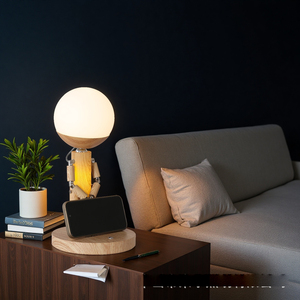 Creative Moon Penalties Lámpara de escritorio LED de metal moderno Control táctil Luz de cuidado de ojos para dormitorio Bedhead Decoración de sala de estar - Product Image 2