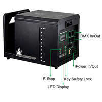 Igreslite Machine à Flammes Mobile d'Extérieur IP55 1800W Contrôlée par DMX512 Effet de Feu Scénique Rotation à 210 Degrés pour Spectacles