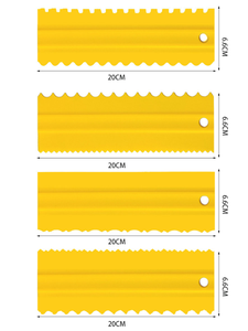 Juego de Raspadores de Plástico <span class=keywords><strong>para</strong></span> Decoración de Pasteles con Espátula Cuadrada y Raspador de Contornos, Herramientas <span class=keywords><strong>para</strong></span> Hornear - Product Image 6
