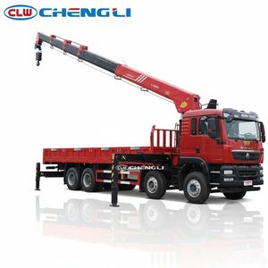 รถบรรทุกติดเครนไฮดรอลิก HOWO 8x4 14 ตัน สำหรับงานก่อสร้าง ยกของ และขนส่งสินค้า - Product Image 3