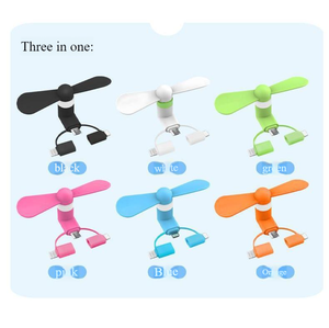 Hot bán tiêu chuẩn Mini Fan xách tay điện năng thấp chủ điện thoại bảng USB nhựa Điện thoại di động fan hâm mộ 3 trong 1 Iphone - Product Image 5