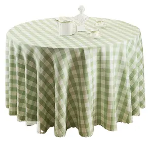 ผ้าเช็ดโต๊ะแบบล้างทำความสะอาดได้กันหกขนาด120นิ้วผ้าปูโต๊ะ100% โพลีเอสเตอร์กันน้ำสำหรับงานเลี้ยง