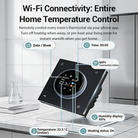 Thermostat numérique intelligent M8 avec protection contre la surchauffe, verrouillage enfant, programmation hebdomadaire pour chaudière à eau