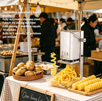 Nouvelle machine automatique professionnelle pour la découpe de frites bouclées et la fabrication de chips de pommes de terre pour la restauration rapide