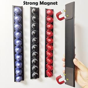 Support magnétique pour capsules de café <span class=keywords><strong>Nespresso</strong></span>, organisateur de porte de réfrigérateur en fer pour 40 capsules - Gain de place pour la cuisine à domicile - Product Image 1