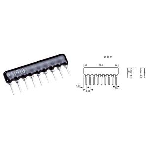 25 gói linh kiện 1557170 Mạng Điện Trở 330 Ω SIP-8 + 1 0.125W (940910144657) - Product Image 1