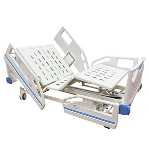 Lit d'hôpital manuel à trois fonctions en acier inoxydable à manivelle unique, certifié CE et ISO, à prix avantageux - Product Image 1