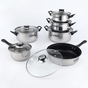 Olla antiadherente extraíble <span class=keywords><strong>de</strong></span> acero inoxidable para galletas, sartén <span class=keywords><strong>de</strong></span> 24cm, 12 unidades, juego <span class=keywords><strong>de</strong></span> galletas para regalo <span class=keywords><strong>de</strong></span> fiesta - Product Image 1
