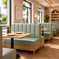 Chaises de restaurant modernes en cuir sur mesure, mobilier de café moderne, ensemble canapé et chaises, table et chaises de salle à manger