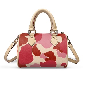 <span class=keywords><strong>Sac</strong></span> Boston Mini Personnalisé pour <span class=keywords><strong>Femme</strong></span>, Imprimé Camouflage, <span class=keywords><strong>en</strong></span> <span class=keywords><strong>Cuir</strong></span> PU, avec Poignée Supérieure, <span class=keywords><strong>Sac</strong></span> à Main Cylindrique Tendance Style Urbain, <span class=keywords><strong>Sac</strong></span> Bandoulière - Product Image 3