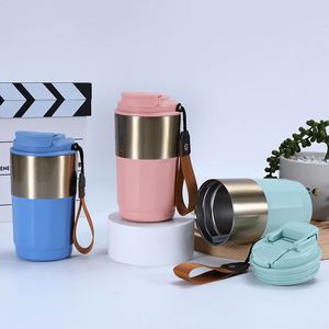 Termo de Acero Inoxidable de Doble Pared de 450 ml, Taza de Café Aislada y Portátil con Pajita Pequeña y Bonita, Nuevo Diseño para Amantes del Café - Product Image 5