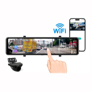 Enregistreur de voiture 4G à quatre lentilles en streaming 12 pouces plein écran miroir Android navigation voiture caméra de tableau de bord 360 degrés - Product Image 1