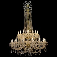 Classique hauteur 2 mètres or bougie centre de mariage pendentif lumière salle de banquet lustres en cristal personnalisés