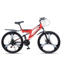 Vélo de montagne à double amortisseur de type K, 21/27 vitesses, avec fourche à ressort et roues de 26 pouces, fourni par l'usine