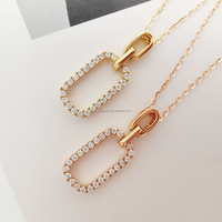 Bijoux fins pendentif 14K Au585 or massif Moissanite colliers femmes bijoux cadeau 14k or jaune chinois or femmes collier