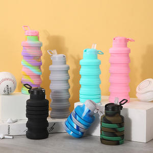 Botella <span class=keywords><strong>de</strong></span> Agua <span class=keywords><strong>de</strong></span> <span class=keywords><strong>Silicona</strong></span> a Prueba <span class=keywords><strong>de</strong></span> Fugas, Vasos Plegables, Camuflaje Creativo, Práctico para Viajes, Deportes al Aire Libre, Sellado, Vasos Portátiles - Product Image 1