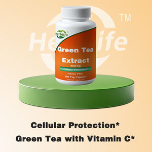 Vente chaude OEM - Personnalisable - Extrait de thé vert 400 mg avec vitamine C, protection cellulaire, 100 capsules végétales - Product Image 3