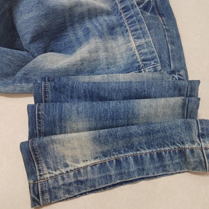 Jeans de Mezclilla de Diseño de Alta Calidad, Estilo Desgastado, Color Azul con Efecto Whisker, Corte Holgado y Recto para <span class=keywords><strong>Mujer</strong></span> - Product Image 6
