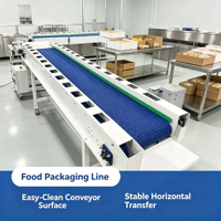 Convoyeur à bande maillée en plastique modulaire portable, résistant à l'usure, pour les opérations de traitement en usine