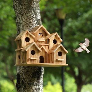 Outdoor Vogelhuisje Groot Vogelhuisje Geschikt Voor Tuin Buiten Houten Vogelhuisje - Product Image 6