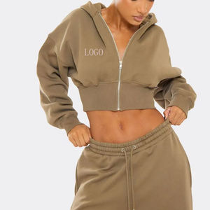 Conjunto de Pantalones Deportivos Cortos con Cierre para Mujer, Personalizados por el Fabricante, de Alta Calidad, Dos Piezas - Product Image 2