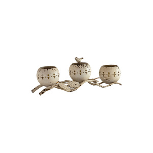 Candelabro de Hierro Blanco Antiguo Estilo Rama de Árbol, Portavelas Decorativo para Mesa de Boda - Product Image 2