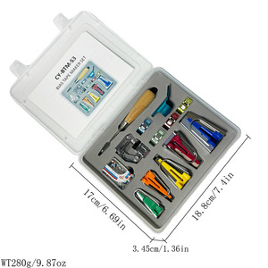 Diy Costura <span class=keywords><strong>Patchwork</strong></span> Herramienta Tela Bias Encuadernación Cinta Maker <span class=keywords><strong>Kit</strong></span> Acolchado Máquina DE COSER eléctrica Accesorios - Product Image 5