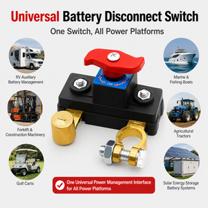 Interruttore di Disconnessione Terminale Batteria in Rame Puro di Grado Marino 12V/24V a Sgancio Rapido <span class=keywords><strong>per</strong></span> Auto/Camion/Barca/Camper, Interruttore Antifurto - Product Image 5
