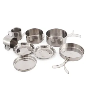 New Arrival Camping Cooking Pots And Pans Outdoor,Equipment Camping Cookware Set With Kettle/