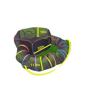 คอกแมวพับได้กลางแจ้งทรงกลมแบบพกพา ยี่ห้อ BSCI รุ่น Pop-up Rainbow พร้อมอุโมงค์สำหรับแมว - Product Image 6
