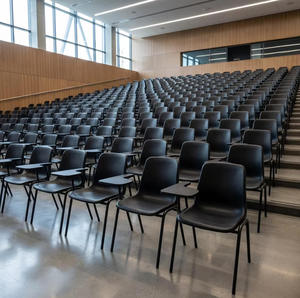 Sedia Ergonomica con Tavoletta Scrittoio per Aula di Formazione, Sedia Scolastica in Plastica Resistente con Pad Scrittoio per Lezioni e Università - Product Image 6