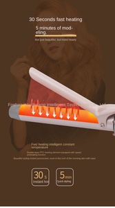 <strong>Automatic</strong> Electric <strong>Curling</strong> Iron 36MM PTC Heater USB Powered 50W LED Display Fast Heating Big Wave 5-Temperature 1-Year Household - Product Image 3