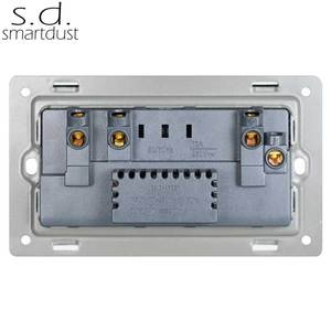 Smartdust 146*86 Đôi tường chuyển đổi ổ cắm ổ cắm phổ 13A 6-pin Power Point cắm <span class=keywords><strong>USB</strong></span> 2A đánh giá cho anh Kết nối Wifi - Product Image 2