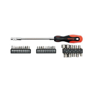 Yato <b>Screwdriver</b> <b>Bit</b> <b>Set</b> 31 Piece Flexible <b>Bits</b> With Anti Slip Handle For Diy Repair Tools - Product Image 1