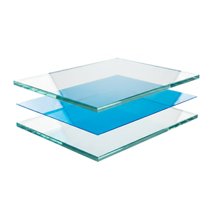 Verre feuilleté transparent coloré sur mesure en gros, verre <span class=keywords><strong>de</strong></span> sécurité trempé avec film PVB, épaisseur personnalisée pour balustrades - Product Image 1
