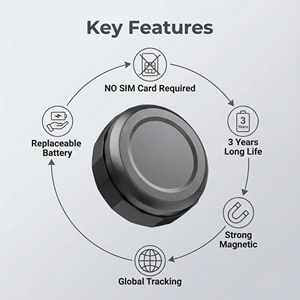 Traceur GPS antivol magnétique pour valise avec contrôle par application, batterie remplaçable et longue durée <span class=keywords><strong>de</strong></span> vie - Product Image 6