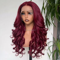Nouvelle Arrivée Perruques Full Lace Front 13X4 en Cheveux Synthétiques Mélangés, Ondulation Naturelle Premium Bouclée, Résistantes à la Chaleur, Style French Curl
