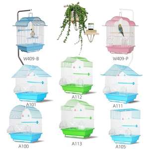 Cage pour petits perroquets à usage domestique Cage pour perruches perruches Jaulas Para Pajaros Fil de fer métallique Cages et maisons pour animaux de compagnie Oiseaux - Product Image 5