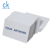 Imprimante de cartes vierges blanche Nfc personnalisée double face à injection en PVC de 0.76mm/impression de cartes d'identité en PVC imprimable à jet d'encre