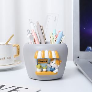 Dessin animé mignon animal de compagnie résine charnu petit Pot de fleur créatif numérique Micro paysage pour la maison balcon plante verte jardinage - Product Image 4