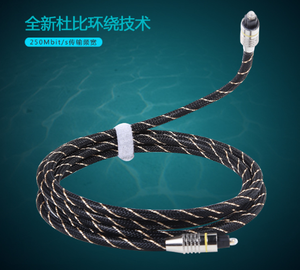 High Quality 1M 1.5M 2M 3M 5M 10M PET Net Braided Toslink <strong>Digital</strong> Fiber <strong>Optic</strong> <strong>Cable</strong> - Product Image 5
