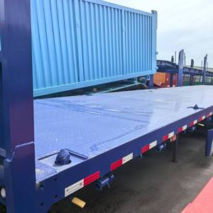 Remolque de plataforma baja para vehículos pesados de 100-120 toneladas, 3 líneas, 6 ejes, semirremolque de plataforma baja de 40 pies, dimensiones del remolque de plataforma baja de 50 toneladas - Product Image 3