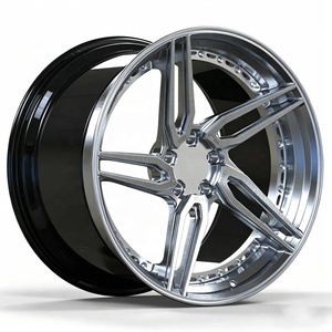 Jantes en alliage forgé 2 pièces 17 - 22 pouces, jantes personnalisées 5x114.3 5x112 5x120 5x127 5x130 PCD, légères, performance, fournisseur OEM ODM - Product Image 3