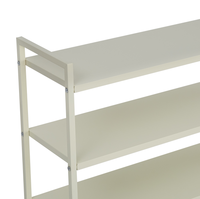Meuble à chaussures en acier à 4 étagères, rangement multi-niveaux, mobilier moderne et durable, anti-poussière pour salon et entrée intérieure
