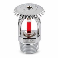 Kepala Sprinkler Pemadam Kebakaran Tegak DN15 1/2 Inch K5.6 Bohlam Kaca Peralatan Perlindungan Kebakaran
