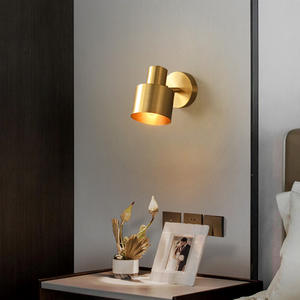Lámpara de pared de cobre moderna, luz LED minimalista de lujo, tamaño pequeño creativo para restaurante, pasillo y Decoración Para sala de estar - Product Image 5