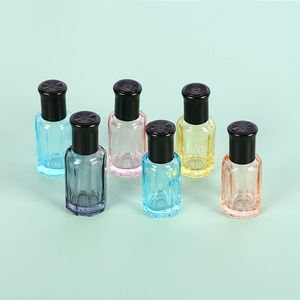 Empty 3ml 6ml 10ml 12ml Color Octagonal Roller Glass Bottles <strong>Roll</strong> <strong>on</strong> <strong>Attar</strong> Glass Bottle for Essential Oil - Product Image 2